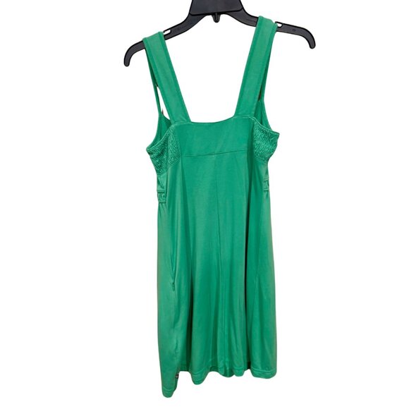 The North Face Sleeveless Mini Tank Dress M Green Cutout Strap Zip Pocket TNF - Picture 2 of 12